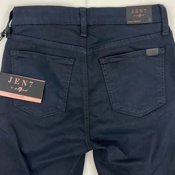 Jen 7 Navy Utility “7 for all mankind” skinny ankle Size 0 - Picture 11 of 12